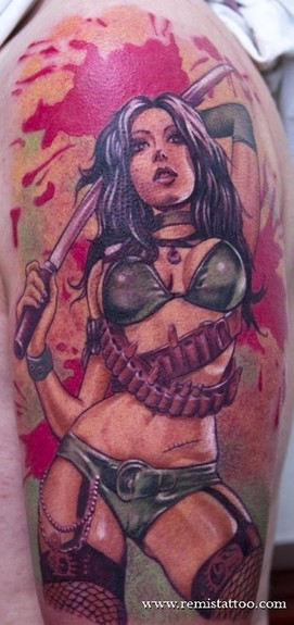 Remis Tattoo - Color pinup tattoo